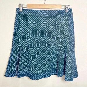 Margaret M Women’s Navy Blue and White Printed Mini Skirt Size Medium